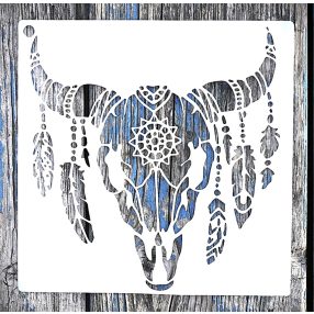 Indián mintàs 7, 15x15-cm- es festő sablon 