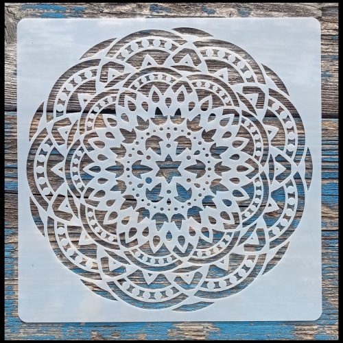Mandala mintàs 9, 15x15-cm- es rétegző festő sablon 