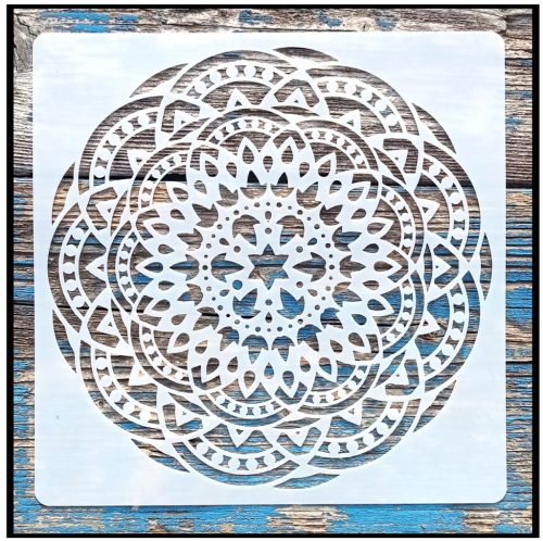Mandala mintàs 15x15-cm- es rétegző festő sablon stencil