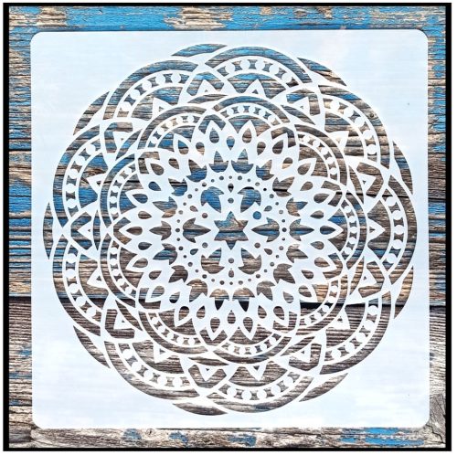 Mandala mintàs 15x15-cm- es rétegző festő sablon stencil
