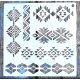 Indián mintás 15x15-cm-es festő sablon DIY  stencil