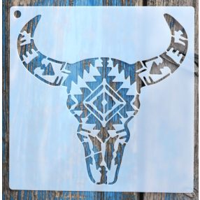   Indián mintás 15x15-cm-es  festő sablon műanyag DIY stencil