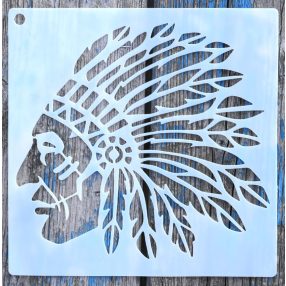 Indián mintás 15x15-cm- es rétegző festő sablon 