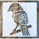madár mintás 15x15-cm- es festő sablon DIY stencil