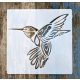  madár kolibri 2, 15x15-cm- es rétegző festő sablon 