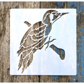 madár, 15x15-cm- es rétegző  festő sablon DIY stencil 