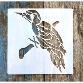 madár, 15x15-cm- es festő sablon DIY stencil 