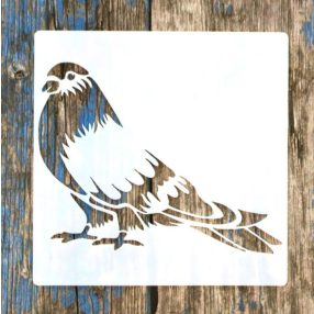 madár, galamb 15x15-cm- es festő sablon stencil