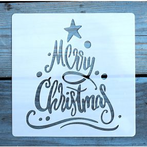 karácsonyi 15x15-cm-es rétegző festő sablon DIY stencil