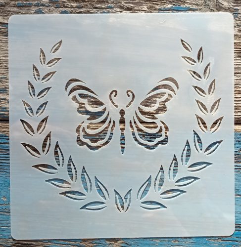 Pillangós15x15-cm- es rétegző festő sablon 