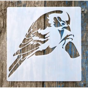 madár,  15x15-cm- es  festő sablon stencil 
