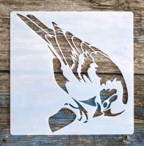 madár, veréb 2 15x15-cm- es rétegző festő sablon 