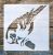 madár,  15x15-cm- es  rétegző festő sablon stencil 