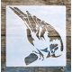 madár, veréb 2 15x15-cm- es rétegző festő sablon 