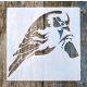 madár,  15x15-cm- es  festő sablon stencil 
