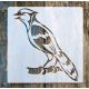 madár 15x15-cm- es festő sablon DIY műanyag stencil 