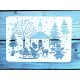 15x21 cm- es karácsonyi, téli mintás rétegző festő sablon stencil 