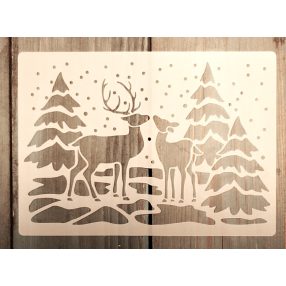   Karácsonyi  13x18 cm- es rétegző festő sablon DIY stencil