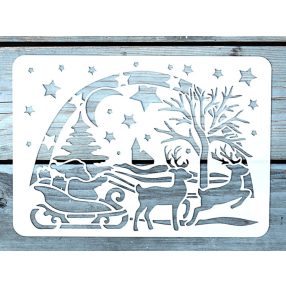   Karácsonyi  13x18 cm- es rétegző festő sablon DIY stencil