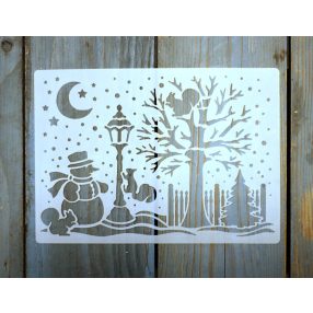 Karácsonyi  13x18 cm- es festő sablon DIY   stencil