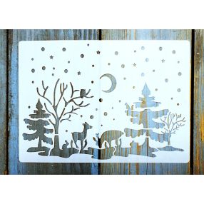   Karácsonyi  13x18 cm- es rétegző festő sablon DIY   stencil