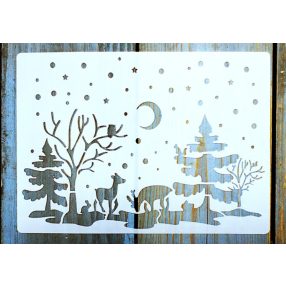 Karácsonyi  13x18 cm- es festő sablon DIY   stencil