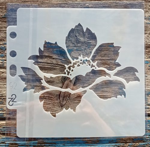 Virágos 8,   14x13cm- es rétegző festő sablon 
