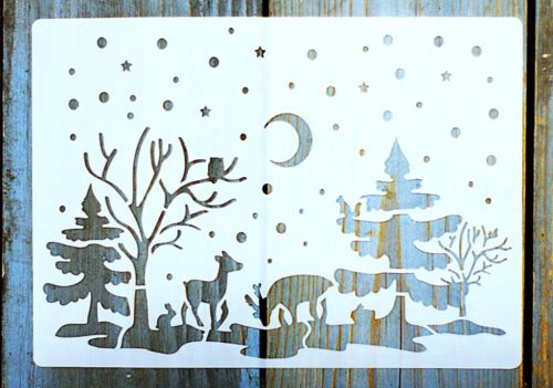Karácsonyi  13x18 cm- es festő sablon DIY   stencil