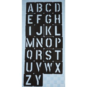   42 darabos  ABC műanyag betű- és szám sablon 10x8 cm-es DIY stencil 7,5 cm betűk készítéséhez 