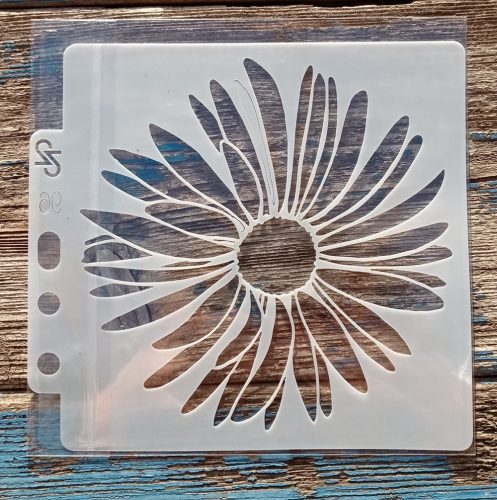 Virágos 9,   14x13cm- es rétegző festő sablon 