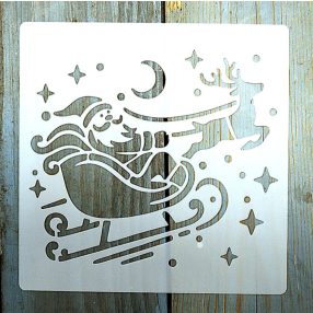   Karácsonyi mintàs 15x15-cm festő sablon műanyag DIY  stencil