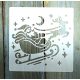 Karácsonyi mintàs 15x15-cm rétegző festő sablon műanyag DIY  stencil
