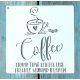 Caffe mintàs 15x15-cm festő sablon műanyag DIY  stencil