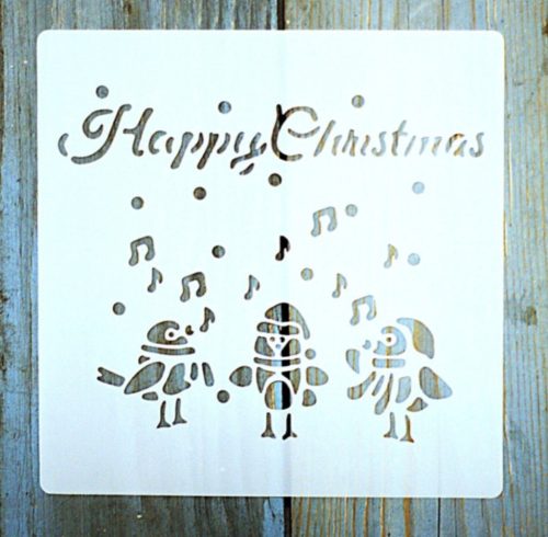 Karácsonyi mintàs 15x15-cm festő sablon műanyag DIY  stencil