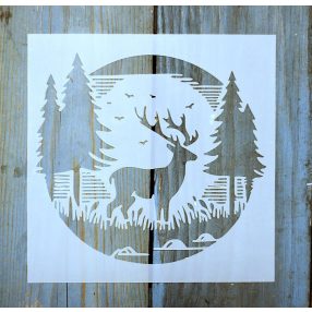   Karácsonyi mintàs 15x15-cm rétegző festő sablon műanyag DIY  stencil