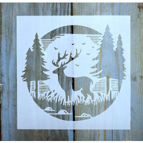   Karácsonyi mintàs 15x15-cm rétegző festő sablon műanyag DIY  stencil