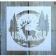 Karácsonyi mintàs 15x15-cm rétegző festő sablon műanyag DIY  stencil