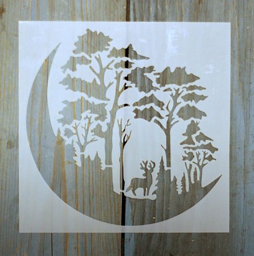 Karácsonyi mintàs 15x15-cm rétegző festő sablon műanyag DIY  stencil