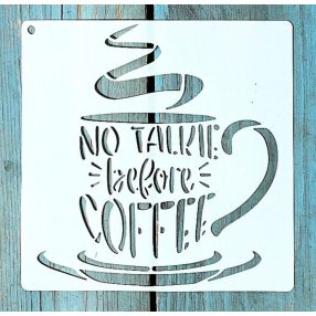 cafe mintás 15x15cm es sablon stencil
