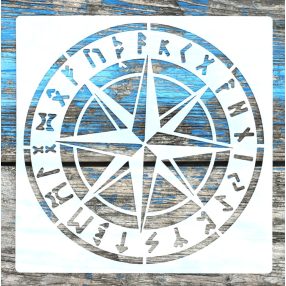 Rúna mintás ,15x15cm es sablon DIY festő stencil 