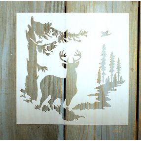   téli kép mintás,15x15cm es sablon festő stencil,  sablon  