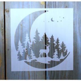   Karácsonyi mintàs 15x15-cm rétegző festő sablon műanyag DIY  stencil