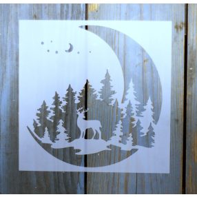   Karácsonyi mintàs 15x15-cm rétegző festő sablon műanyag DIY  stencil