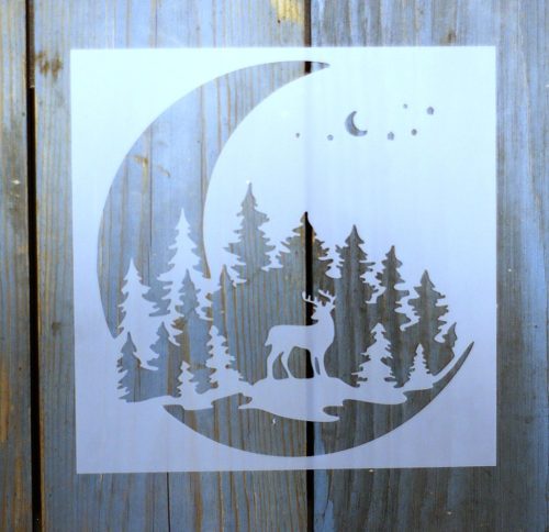 Karácsonyi mintàs 15x15-cm rétegző festő sablon műanyag DIY  stencil