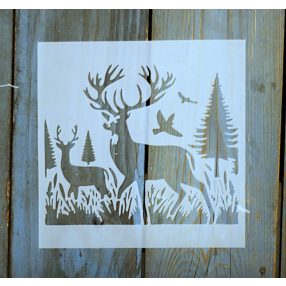   Karácsonyi mintàs 15x15-cm rétegző festő sablon műanyag DIY  stencil