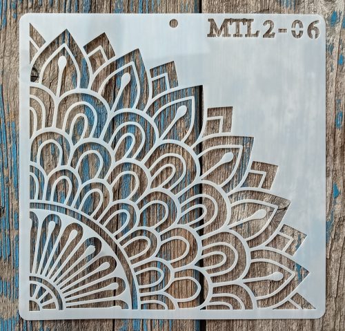 Mandalás  MTL206 ,15x15cm es sablon 