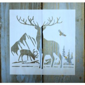 karácsonyi 15x15cm es festő  sablon DIY stencil