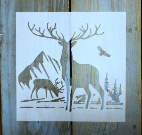 karácsonyi 15x15cm es festő  sablon DIY stencil