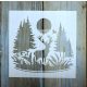 szarvasos karácsonyi 15x15cm es sablon DIY stencil