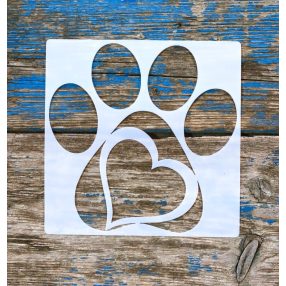 Kutya, Love, Dog15x15cm es sablon festő stencil